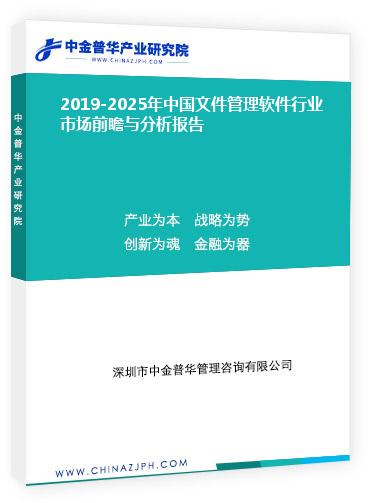 2019-2025年中國(guó)文件管理軟件行業(yè)市場(chǎng)前瞻與分析報(bào)告