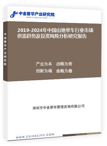 2019-2024年中國山地單車行業(yè)市場供需趨勢及投資風險分析研究報告